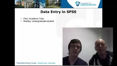 Thumbnail for entry Data Entry in SPSS