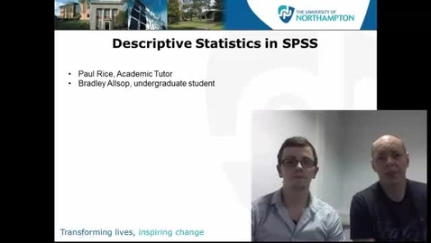 Thumbnail for entry Descriptive Statistics in SPSS